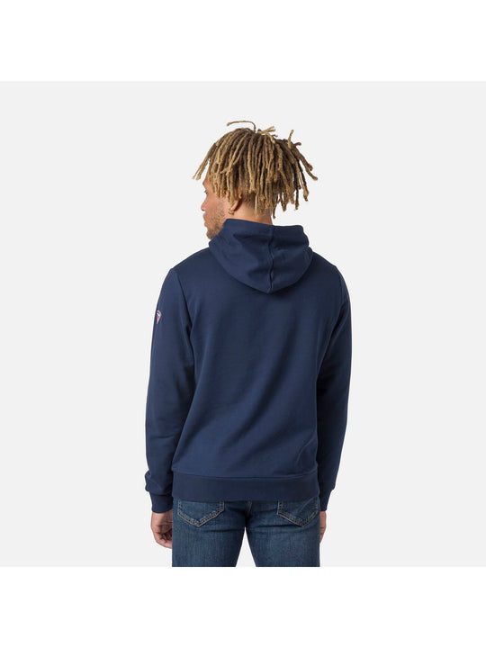 Bluza z kapturem męska Rossignol LOGO SWEAT HOOD FL granatowy - Adventure Sports
