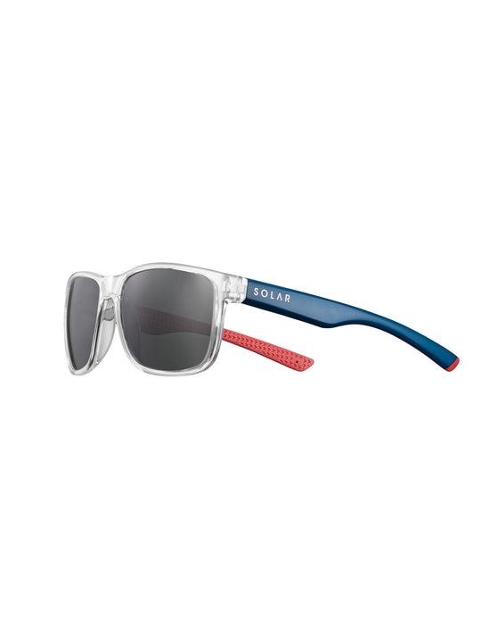 Okulary przeciwsłoneczne SOLAR Macadam - cat.3 Polarized - Transparent - Blue - Red
