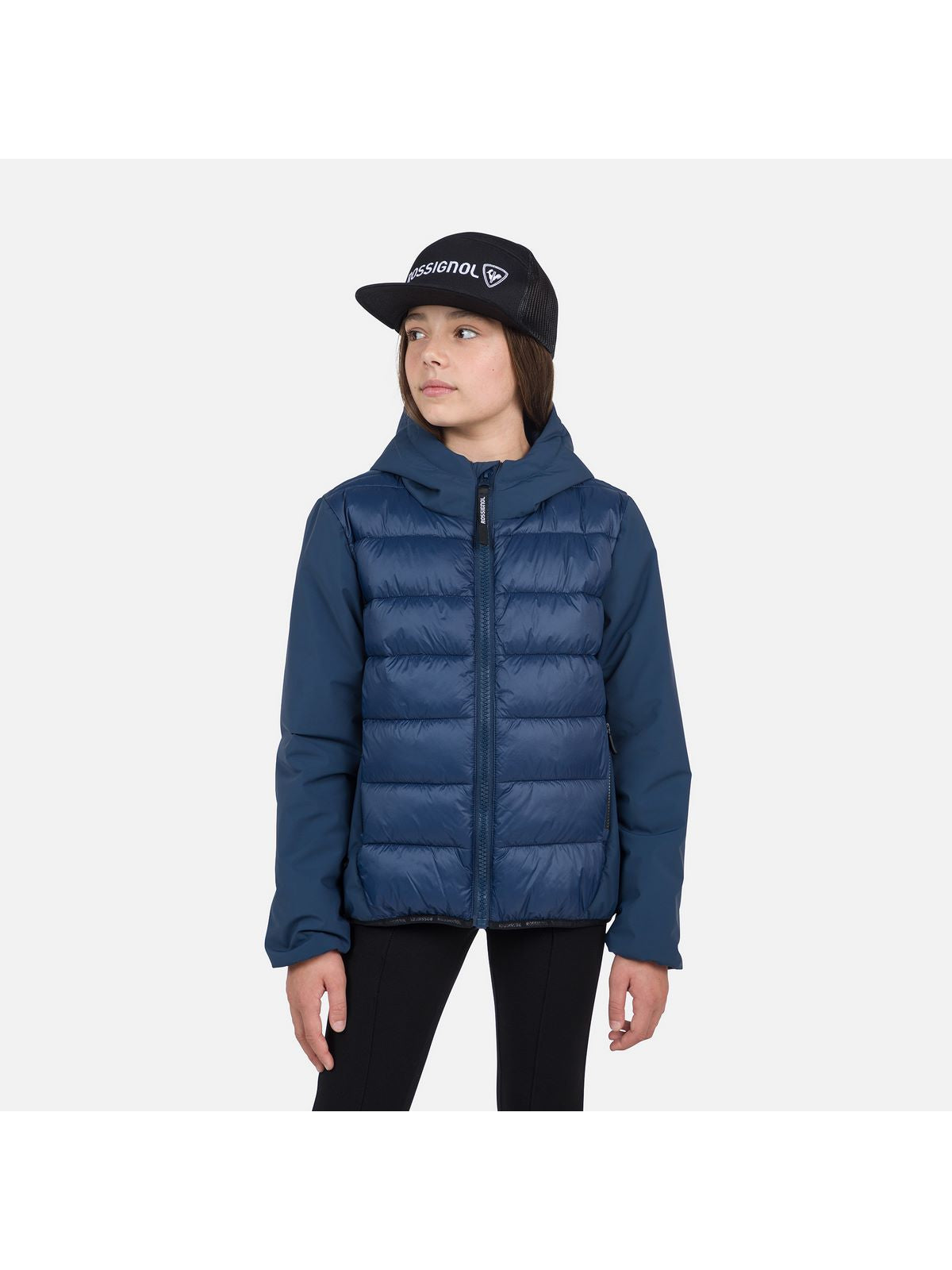 Kurtka zimowa dziecięca Rossignol Ibrid Quilted Jkt granatowy - Adventure Sports