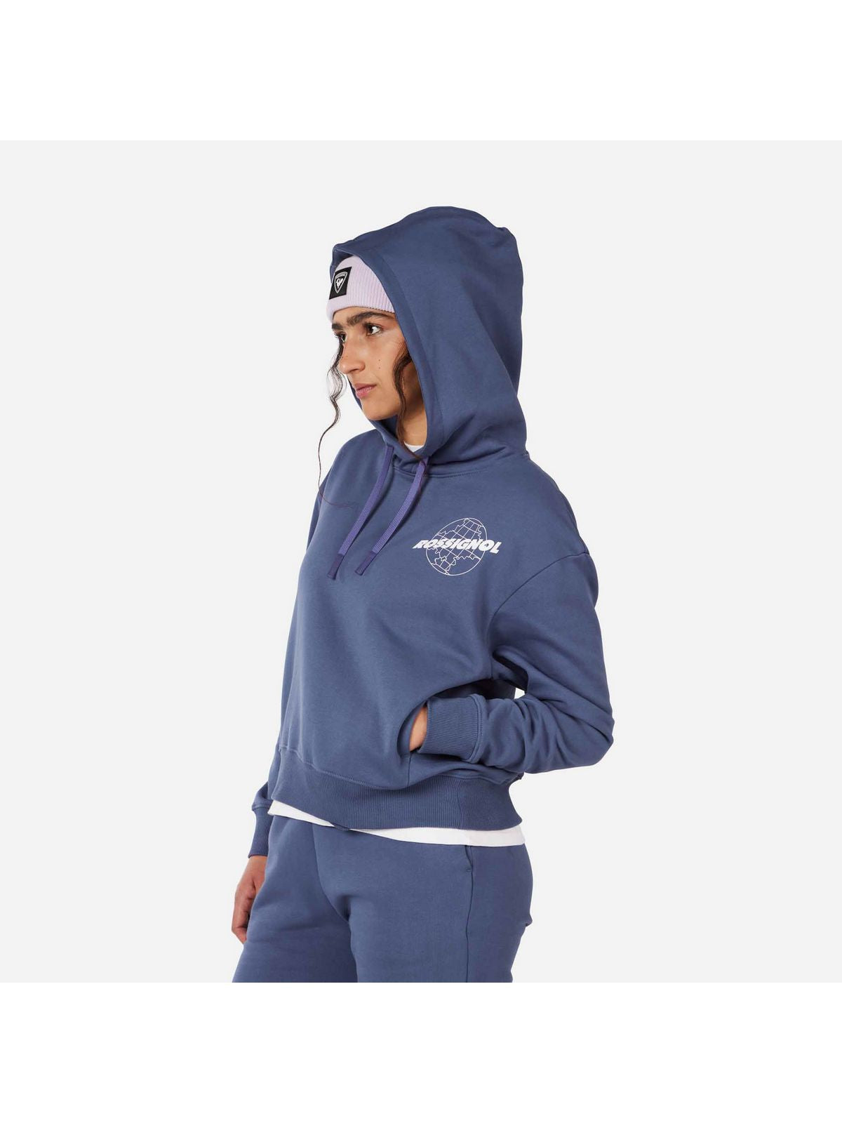 Bluza damska ROSSIGNOL W WATERFALL H RELAX SWEATSHIRT niebieska