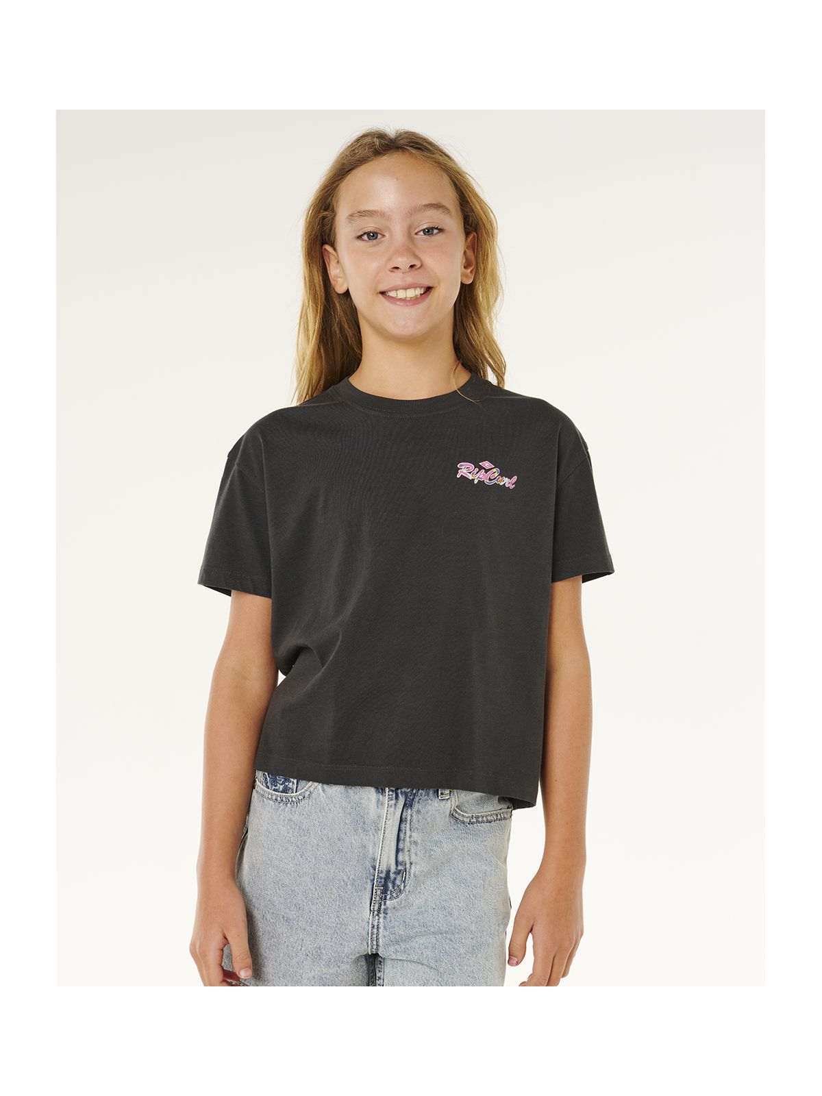 Koszulka dziewczęca RIP CURL Layday Crop-Girl czarna