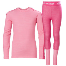 Bielizna termoaktywna dziewczęca Helly Hansen Jr Lifa Merino Midweight Set różowy - Adventure Sports
