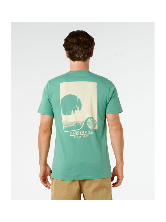 Koszulka męska RIP CURL Aots Sailboat Tee zielona

