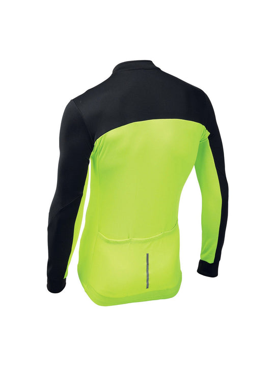 Koszulka rowerowa NORTHWAVE Force 2 Jersey Ls Full Zip czarny/żółty - Adventure Sports
