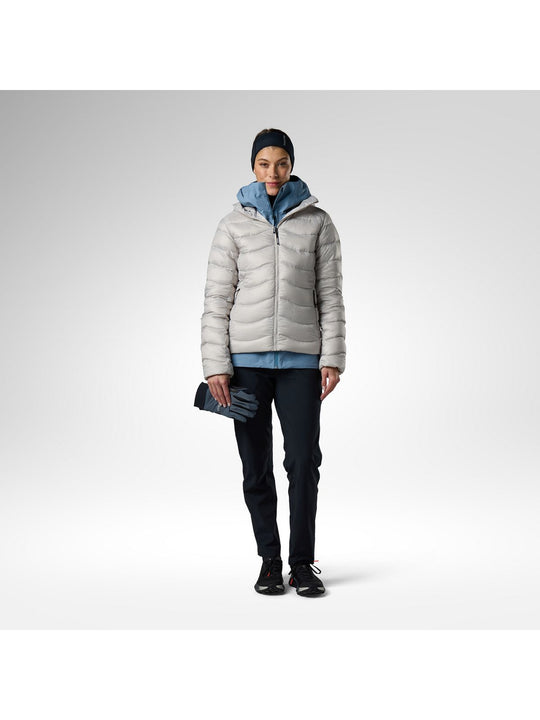 Kurtka narciarska damska ROSSIGNOL W Verok Down Hoodie Jacket szara
