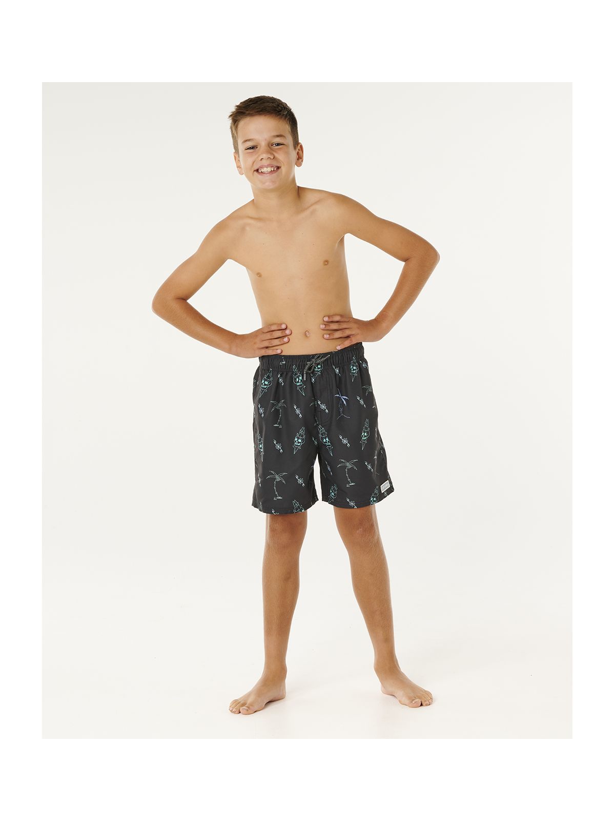 Boardshorty chłopięce RIP CURL Eternal Shred Mesh Volley-Boy czarne