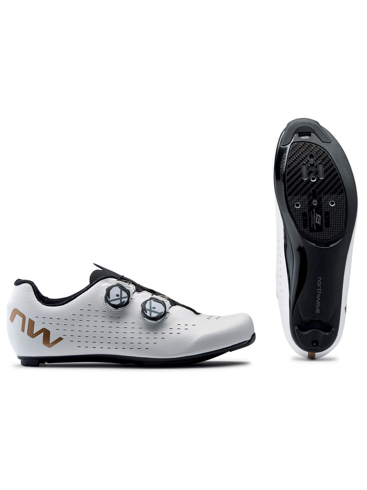Buty rowerowe NORTHWAVE REVOLUTION 3 - biały/brązowy - Adventure Sports