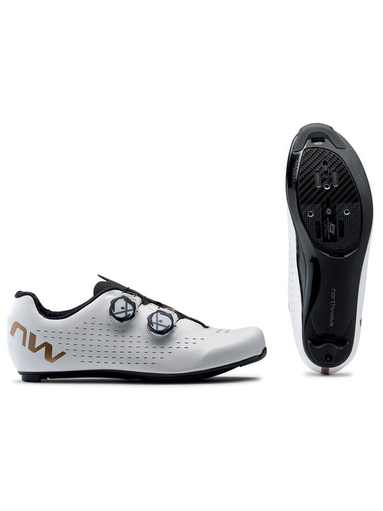 Buty rowerowe NORTHWAVE REVOLUTION 3 - biały/brązowy - Adventure Sports
