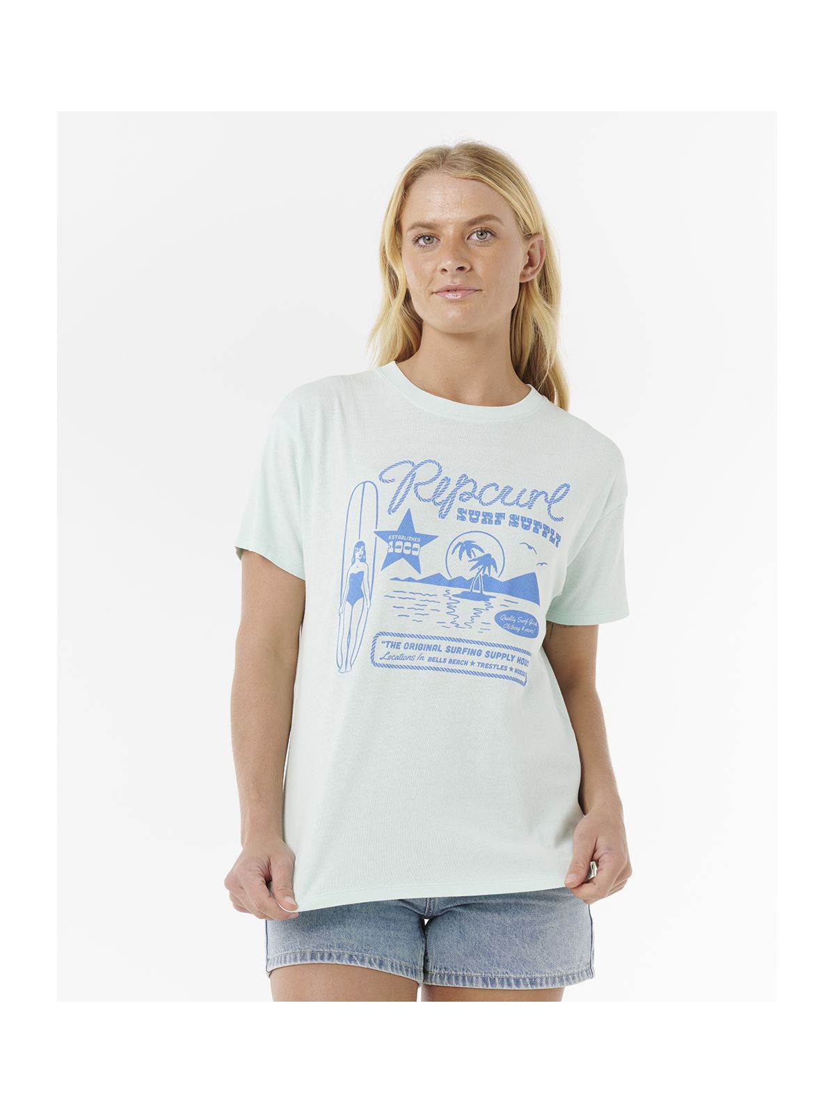 Koszulka RIP CURL SURF SUPPLY RELAXED TEE niebieska