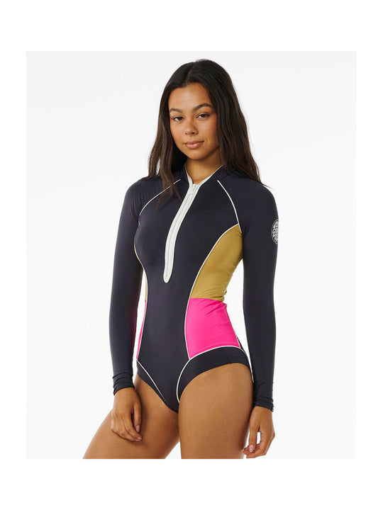 Kostium RIP CURL Hibiscus Heat Splice Upf Ssuit czarny - Lycra - Adventure Sports
