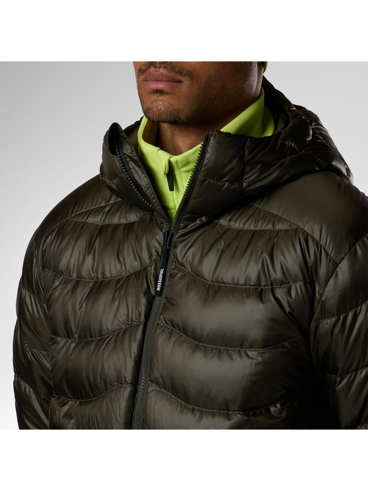 Kurtka puchowa męska ROSSIGNOL M Verok Down Hoodie Jacket zielona