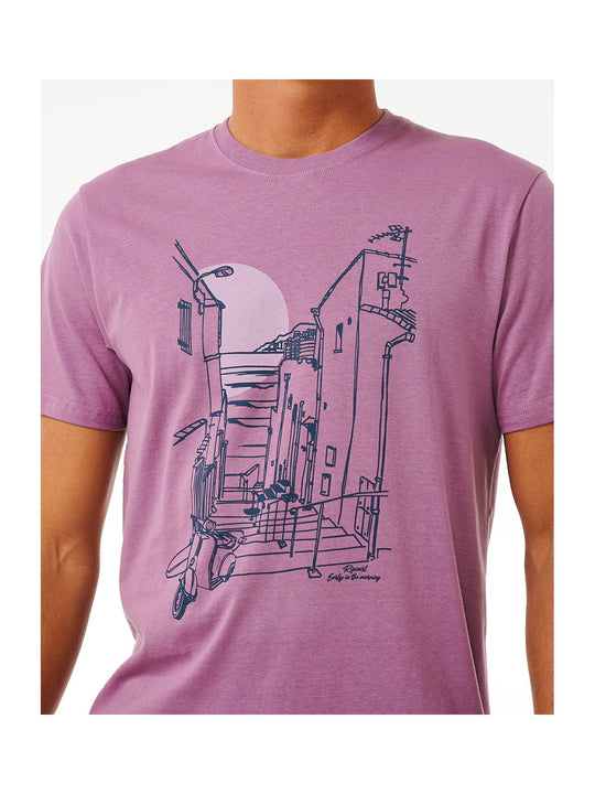 Koszulka RIP CURL Keep On Trucking Tee fioletowy - Adventure Sports
