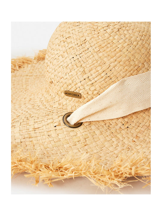 Kapelusz RIP CURL Wategos Fringed Straw Boho Hat beżowy
