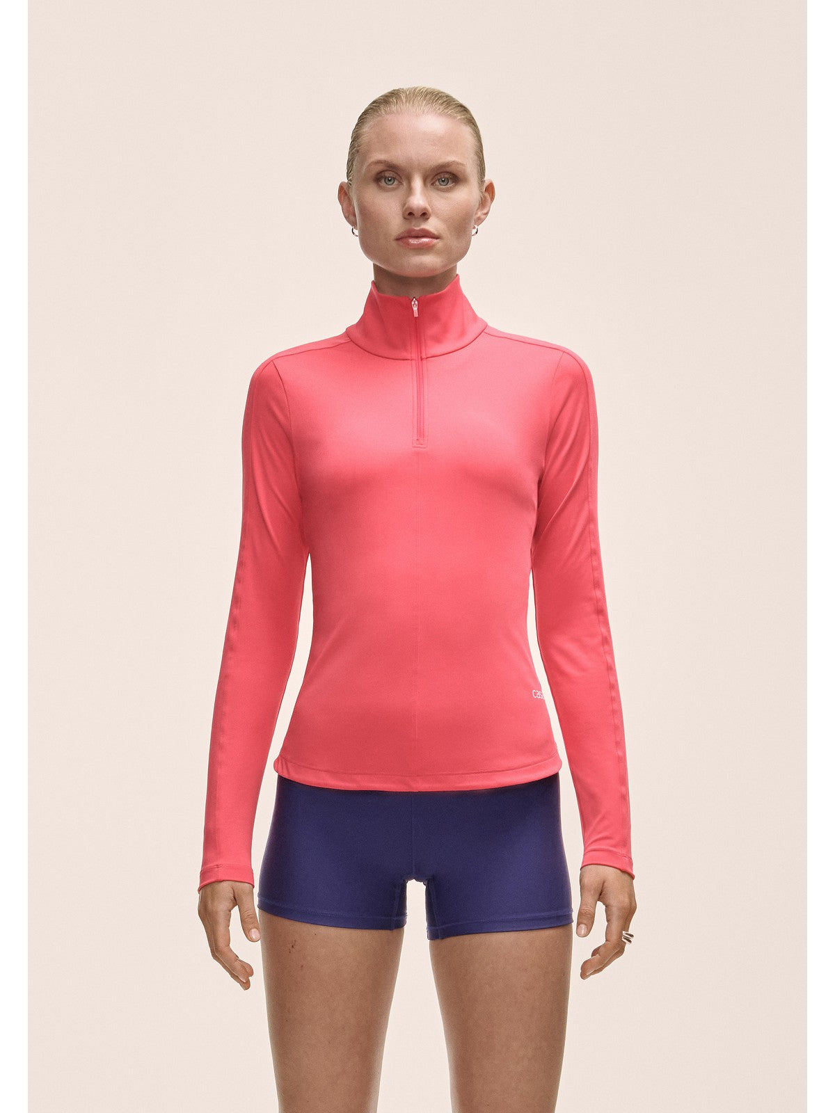 Koszulka damska treningowa Casall Serene Half Zip Long Sleeve - Adventure Sports