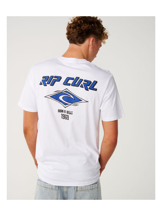 Koszulka męska RIP CURL Fade Out Icon Tee biała
