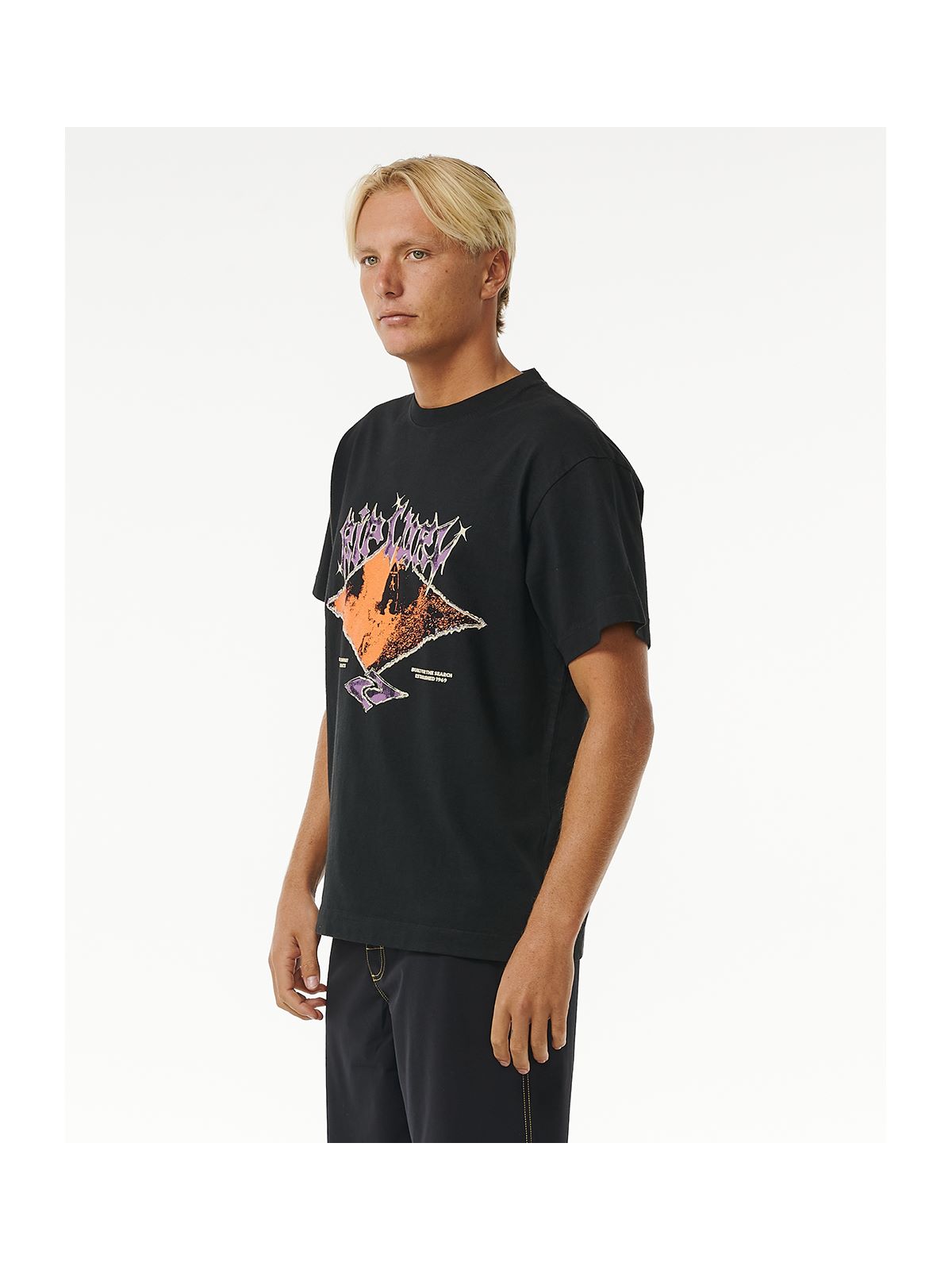 Koszulka RIP CURL Qsp Metal Core Tee czarny - Adventure Sports