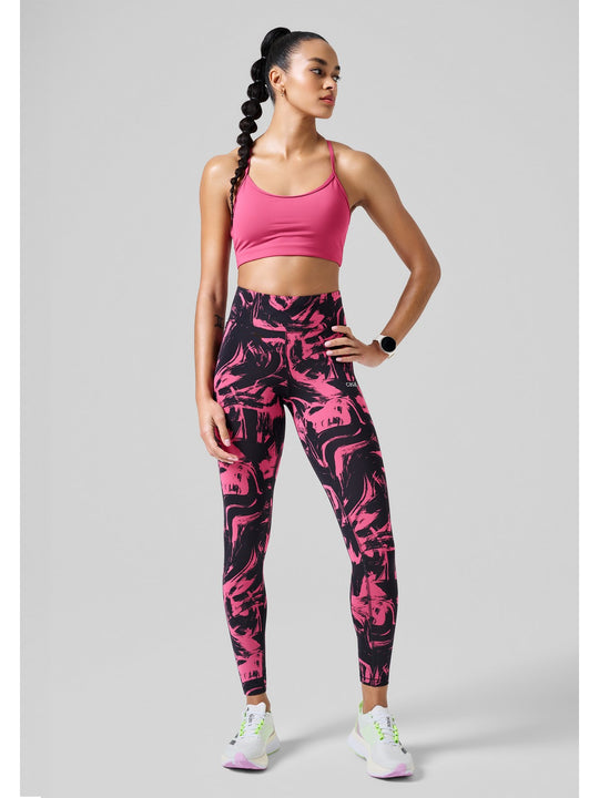 Legginsy CASALL Essential Printed Tights różowy - Adventure Sports
