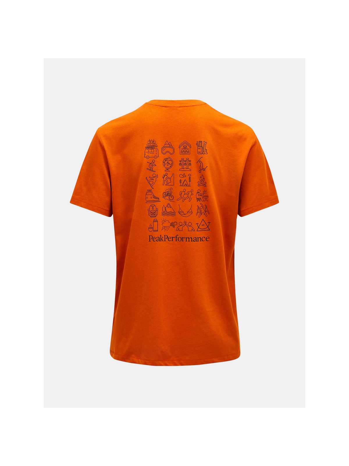 Koszulka Peak Performance M Explore Graphic Tee pomarańczowy - Adventure Sports