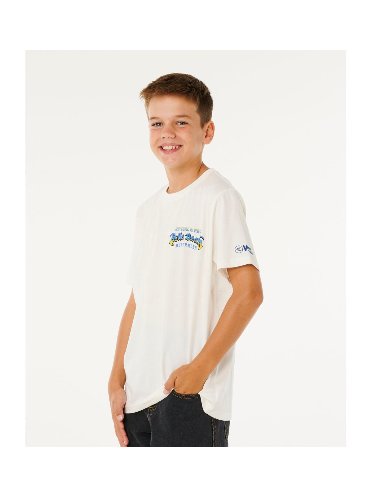 Koszulka chłopięca RIP CURL Rip Curl Pro 26 Tee - Boys biała