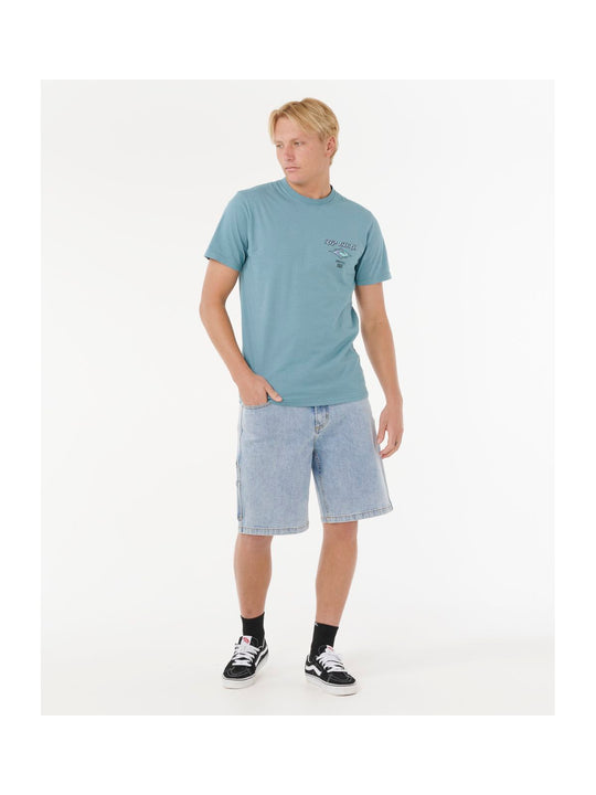 Koszulka RIP CURL FADE OUT ICON TEE niebieska
