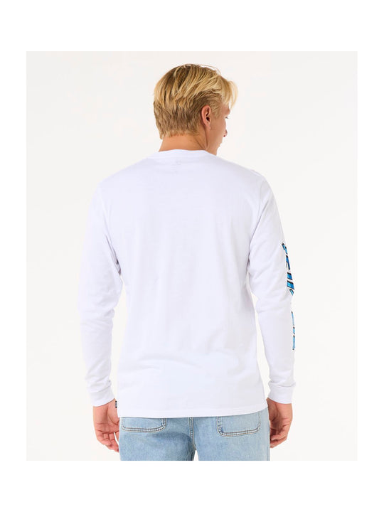 Koszulka RIP CURL Fade Out Icon L/S Tee biała

