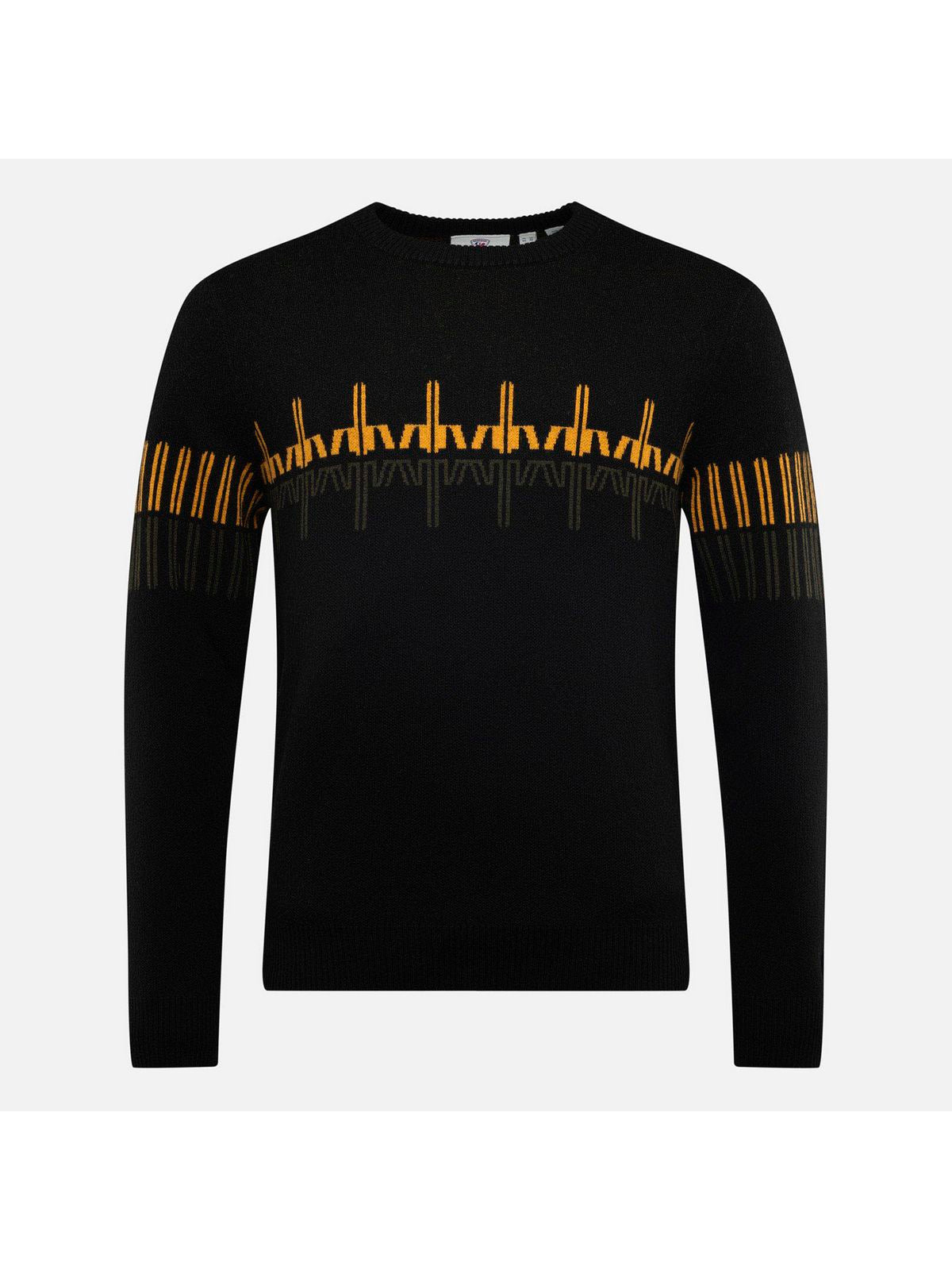 Sweter męski ROSSIGNOL PATTERNED CN SWEATER czarny
