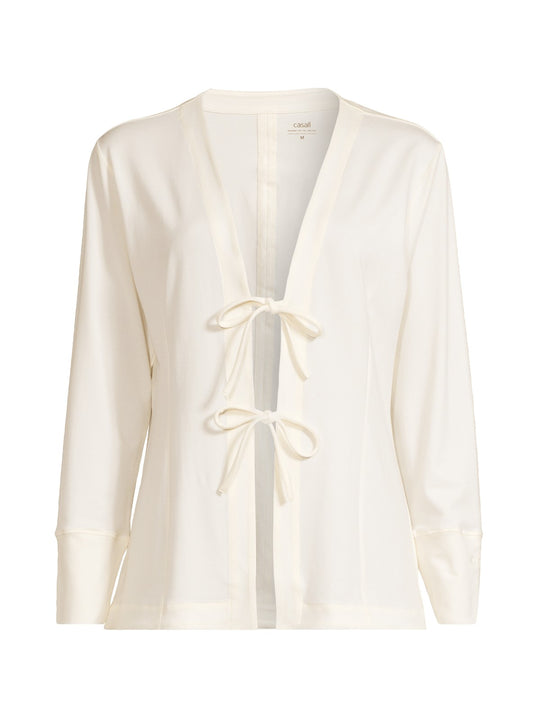 Bluza damska CASALL Studio Cardigan biały - Adventure Sports
