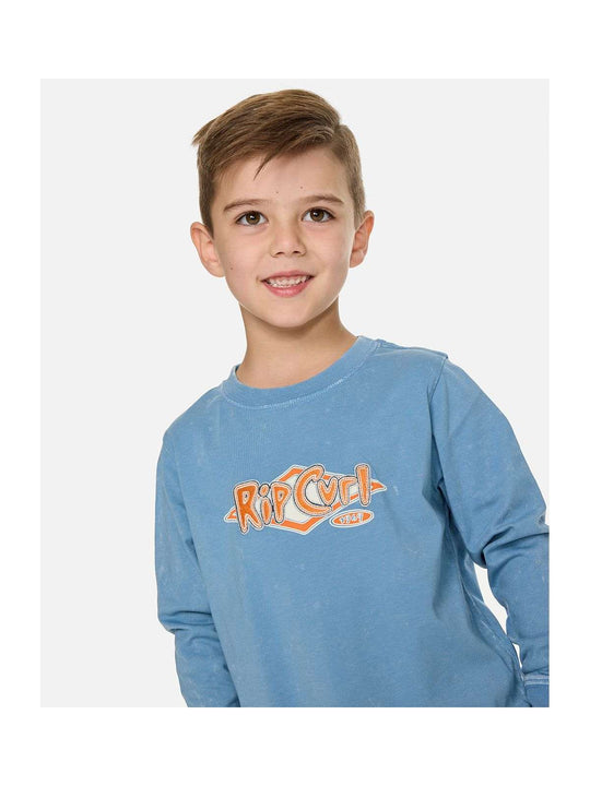 Koszulka chłopięca RIP CURL Ride The Wave Ls Tee - Boy niebieska

