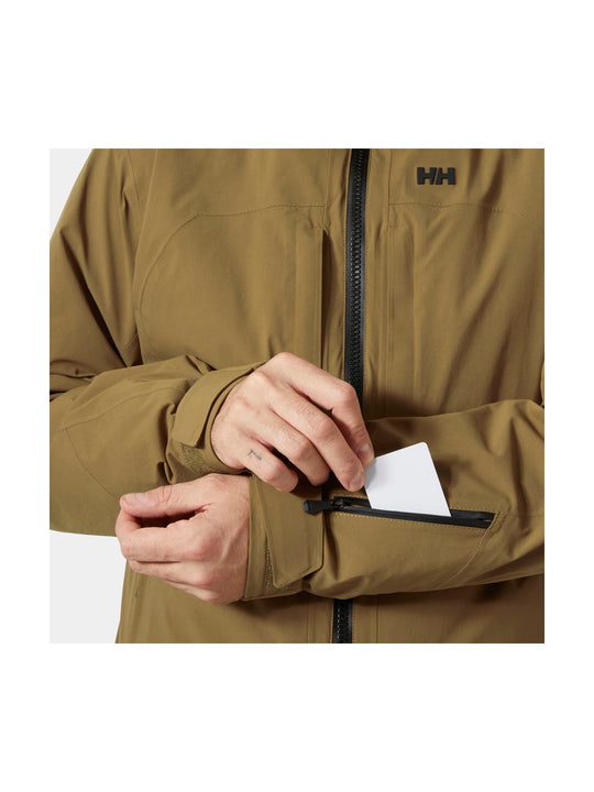 Kurtka narciarska męska HELLY HANSEN ATLAS INFINITY STRETCH JACKET brązowa
