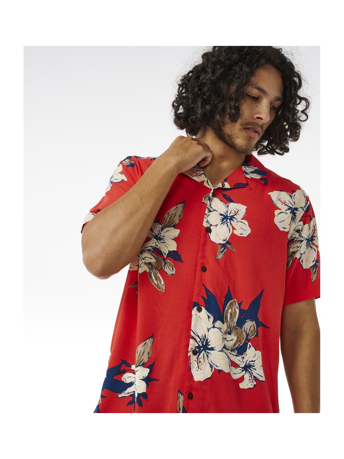 Koszula RIP CURL Aloha Hotel S/S Shirt czerwony - Koszulka - Adventure Sports