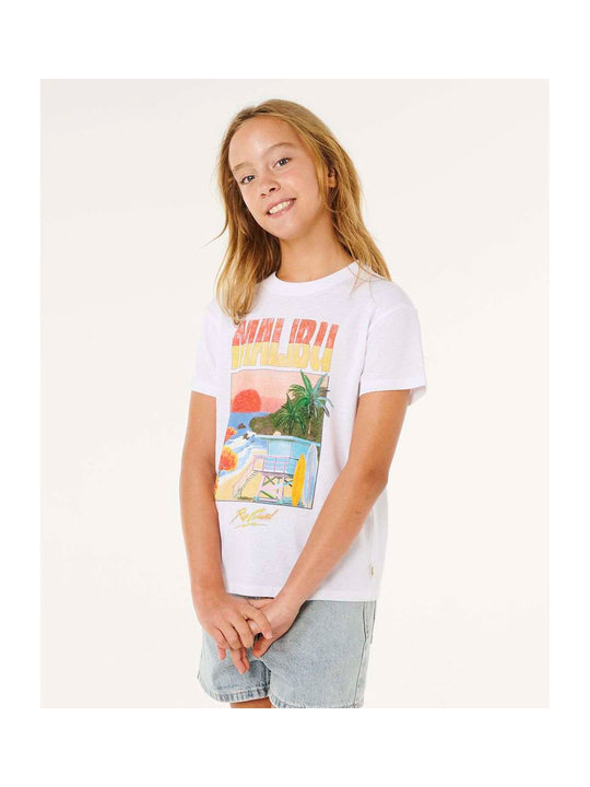 Koszulka dziewczęca RIP CURL Hayley O Relaxed Tee-Girl biała
