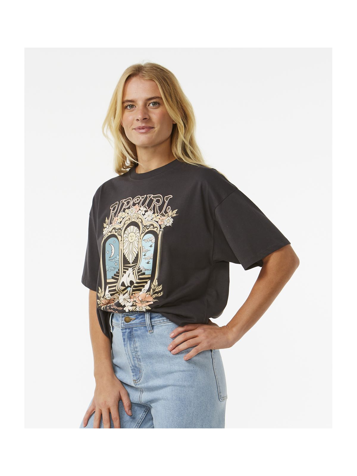 Koszulka RIP CURL Tropical Tour Hertiage Tee czarny - Adventure Sports