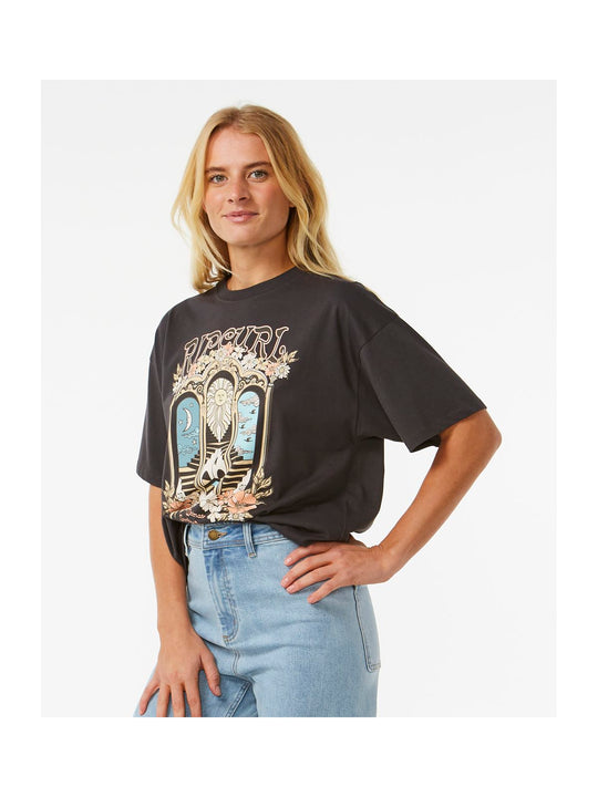 Koszulka RIP CURL Tropical Tour Hertiage Tee czarny - Adventure Sports
