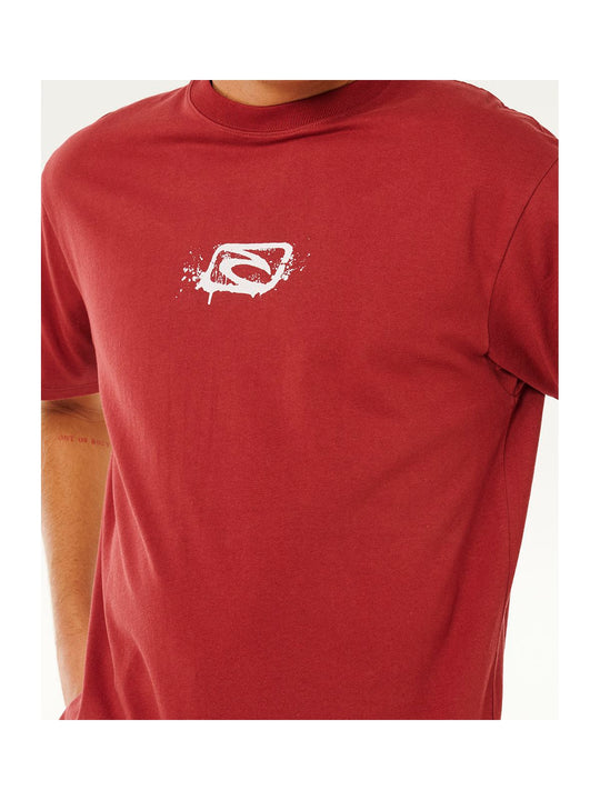 Koszulka męska RIP CURL Medina Inner Vision Spray Tee czerwona
