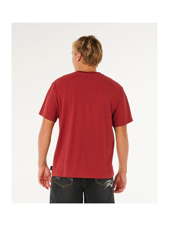Koszulka męska RIP CURL Medina Inner Vision Spray Tee czerwona
