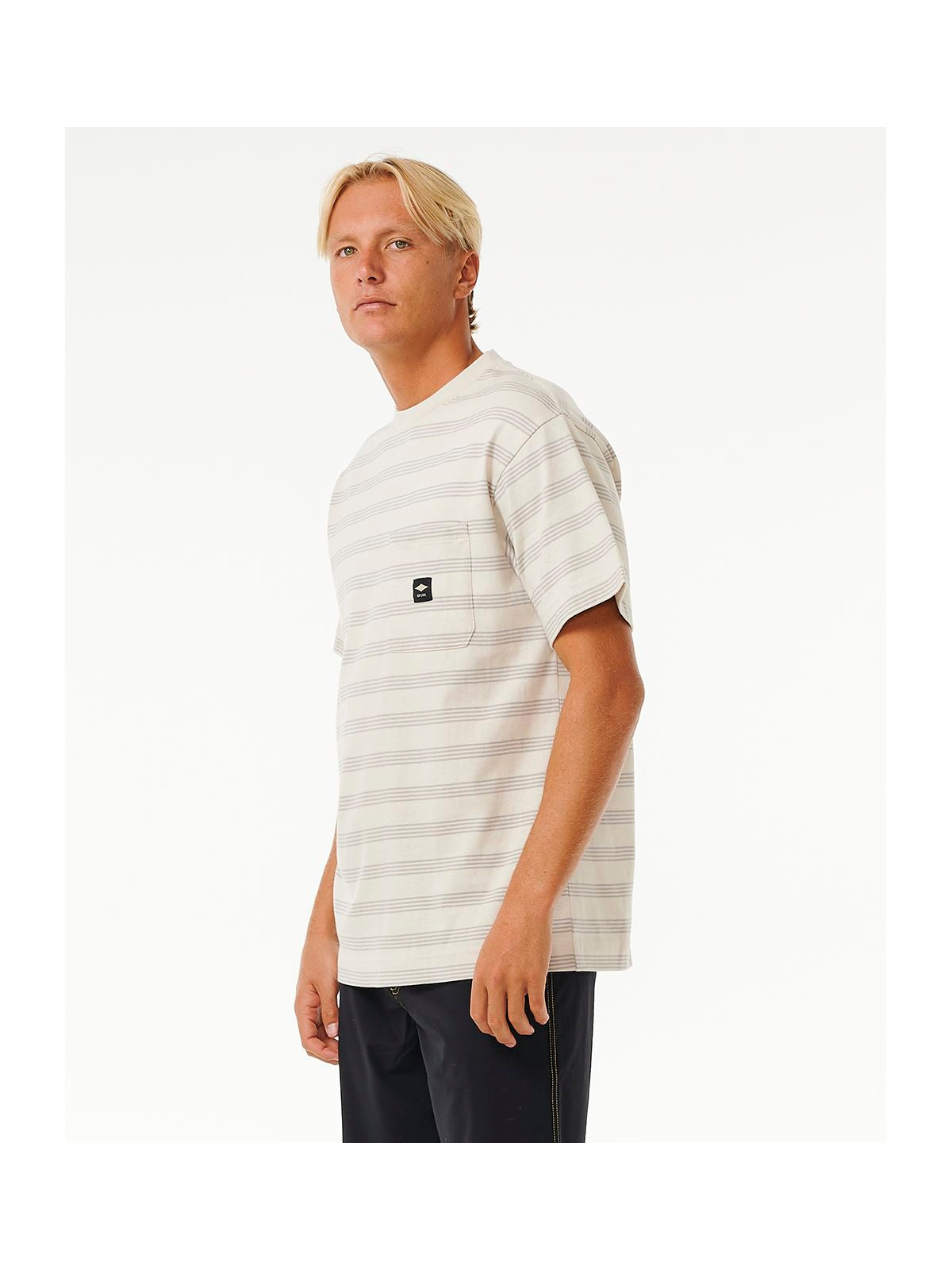 Koszulka RIP CURL Qsp Stripe Tee biały - Adventure Sports