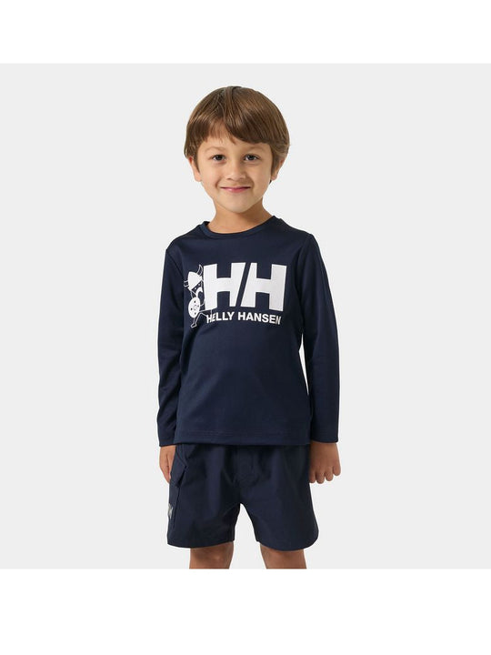 Koszulka dziecięca HELLY HANSEN K Hh Tech Graphic Ls Top granatowa
