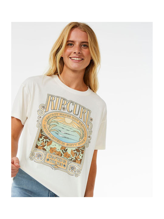 Koszulka RIP CURL Long Days Relaxed Tee biały - Adventure Sports
