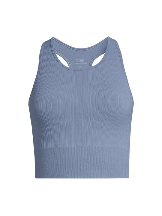 Top CASALL Multi Rib Seamless Padded Sports niebieski - Adventure
