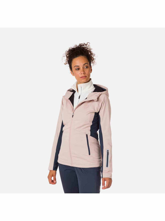 Kurtka na biegówki damska Rossignol W Softshell Hoodie Jkt różowy - Adventure Sports
