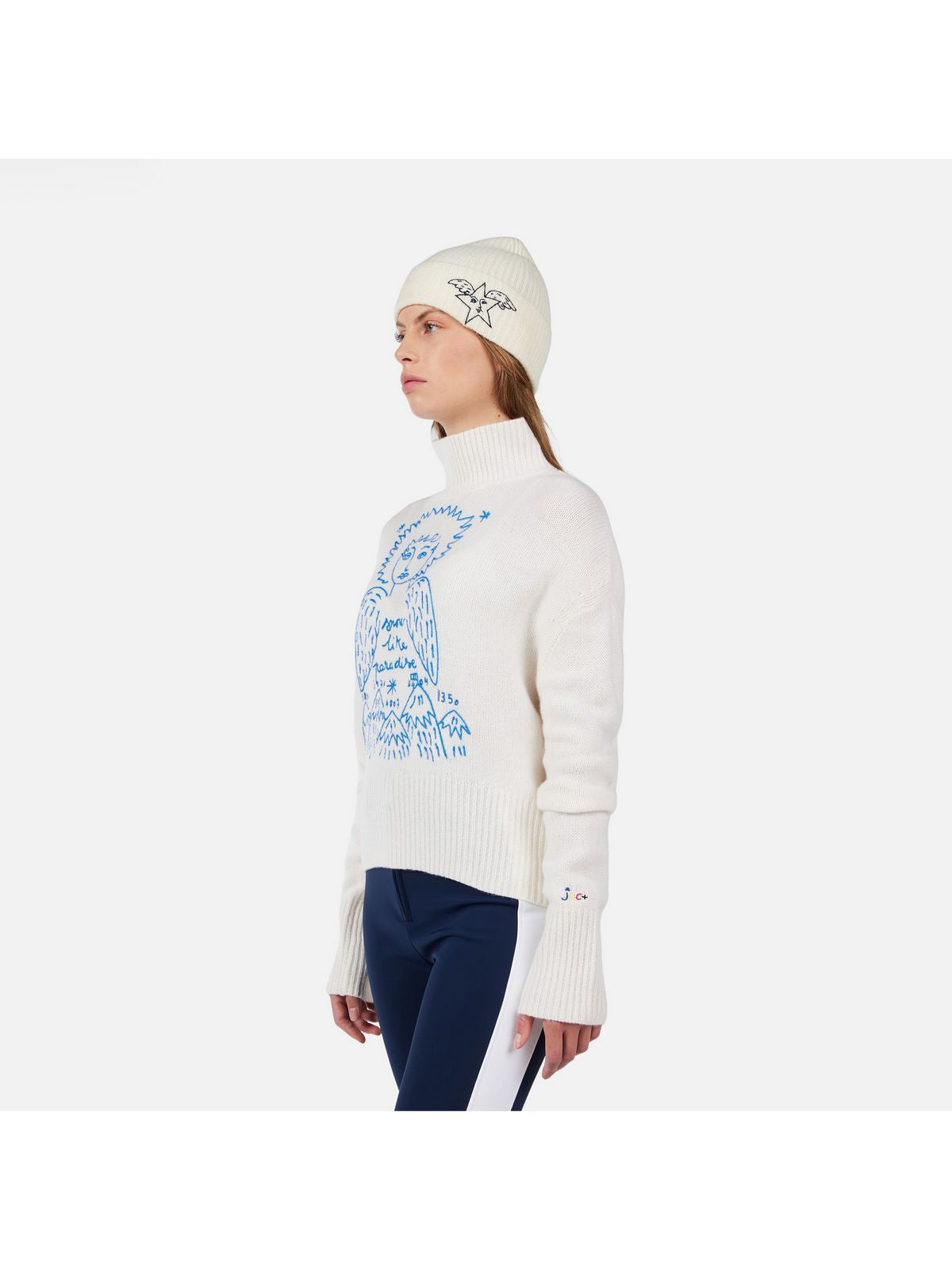 Sweter damski ROSSIGNOL W JCC SNOW ANGELS PULL biały