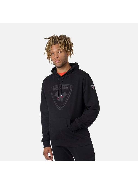 Bluza męska z kapturem Rossignol LOGO SWEAT HOOD FL czarny - Adventure Sports
