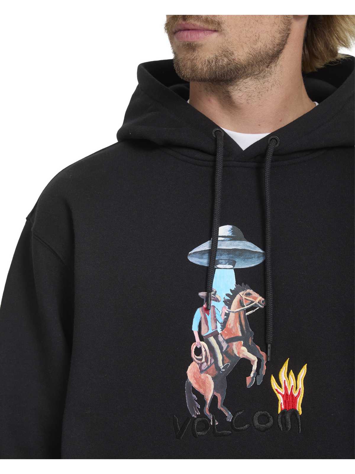 Bluza z kapturem VOLCOM Fa Mickey Mason Po 2 czarny