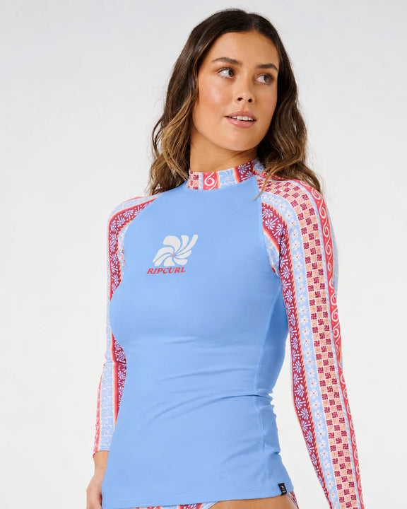 Lycra damska RIP CURL Coastal Instinct Upf Ls Rv niebieska
