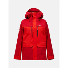 Kurtka narciarska damska PEAK PERFORMANCE 40Y R&amp;D Long GORE-TEX 3L C-KNIT Shell Jacket czerwona
