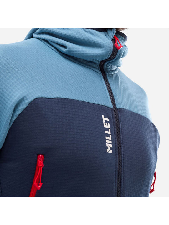 Bluza męska MILLET Fusion Grid Hoodie M niebieska
