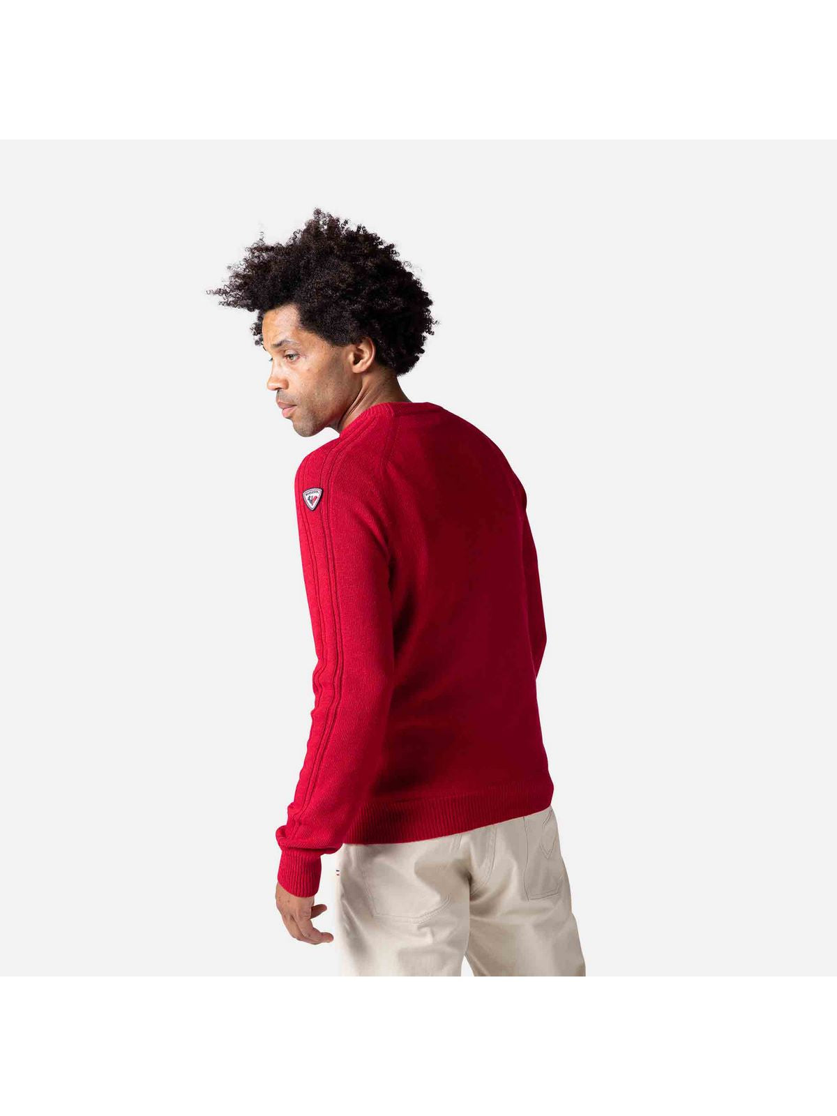 Sweter męski Rossignol Signature Knit czerwony - Adventure Sports