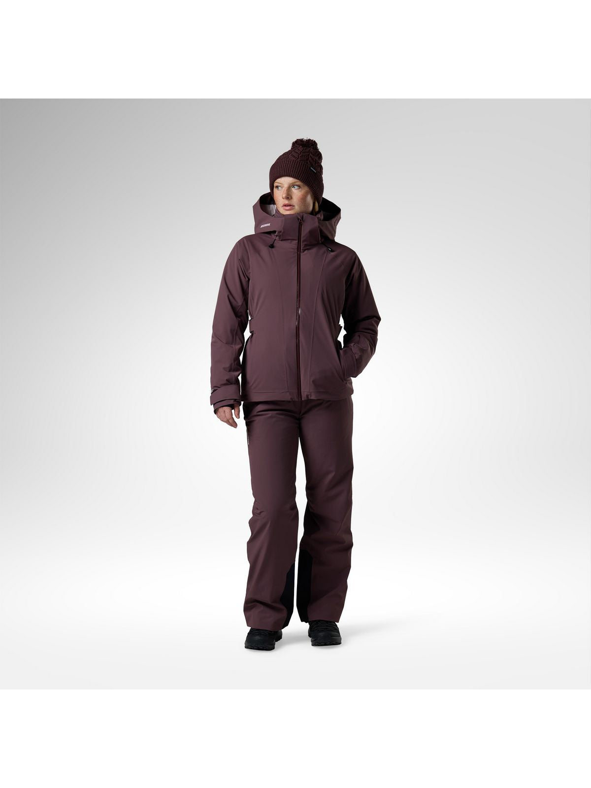 Kurtka narciarska damska ROSSIGNOL W 4Ws Blackside Insulated Jack bordowa