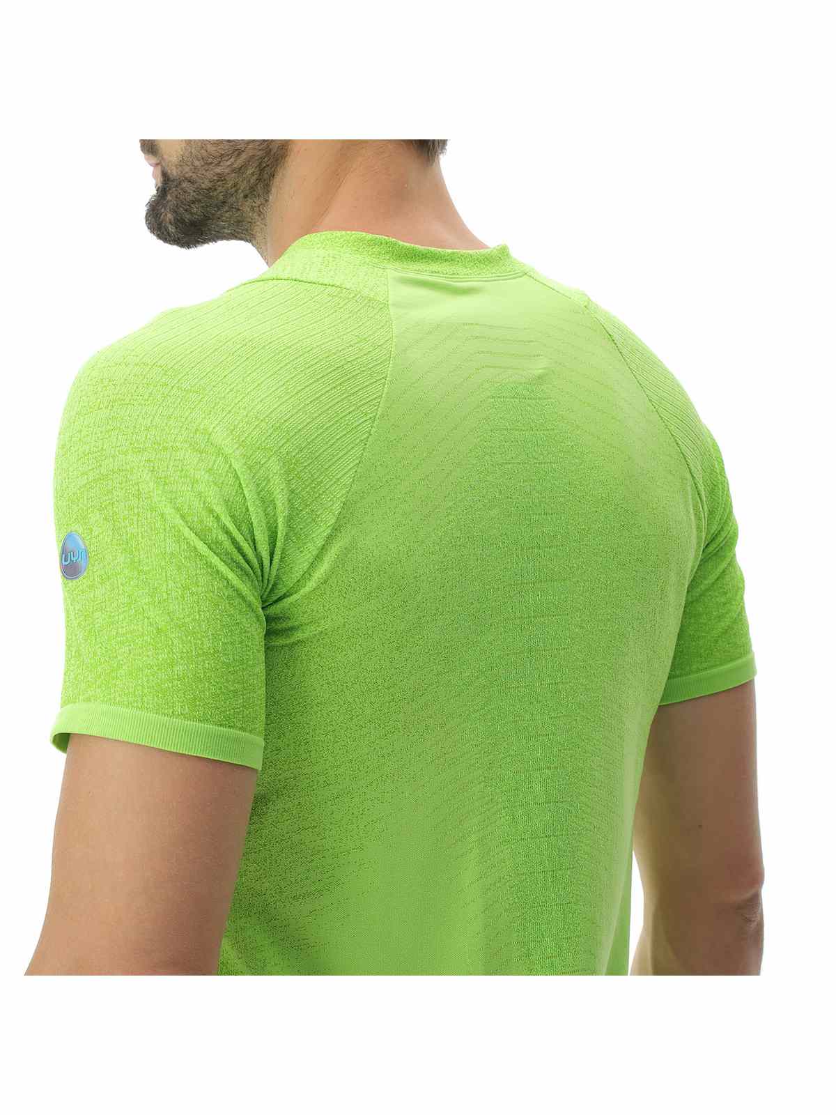 Koszulka biegowa męska UYN Exceleration Running Shirt – Lime/Sulphur Spring