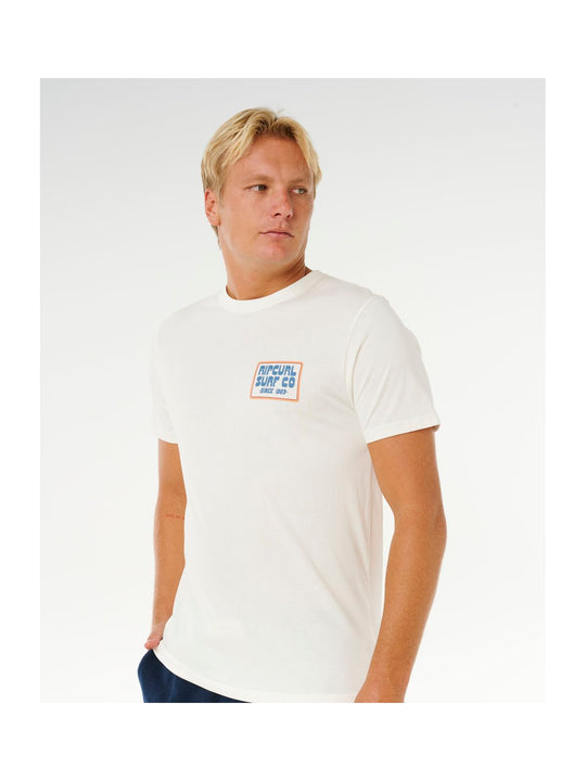 Koszulka męska RIP CURL Pacific Rinse Sunrise Tee biała
